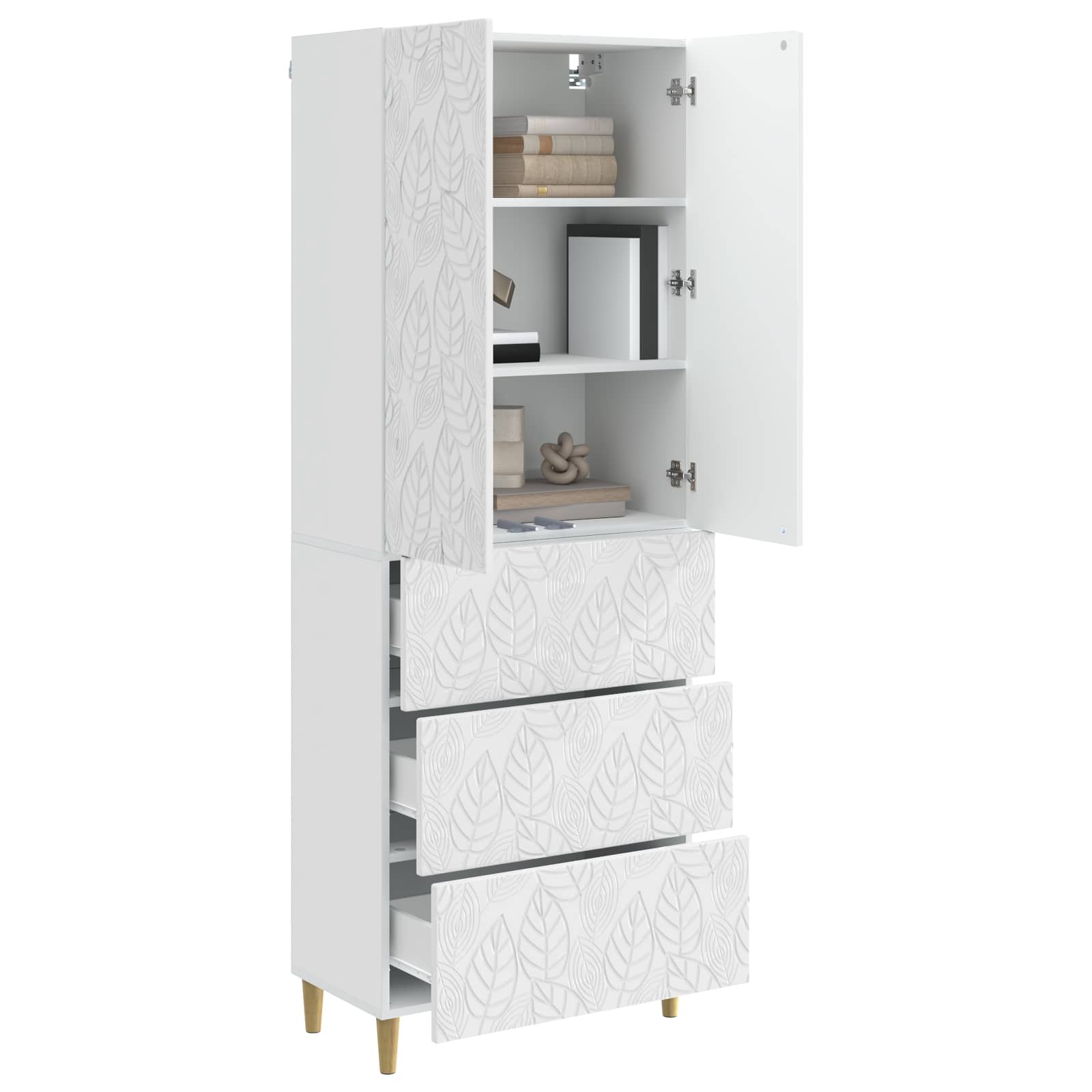 Set di armadi 2 pcs Bianco Lucido 66 x 34,5 x 90 cm | homemem39