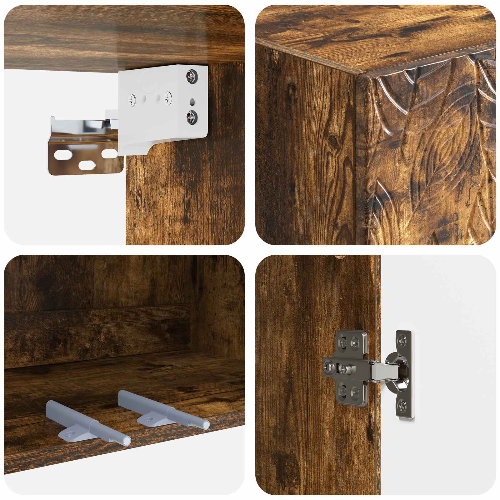 Set di armadi 2 pcs Rovere Fumo 66 x 34,5 x 90 cm | homemem39