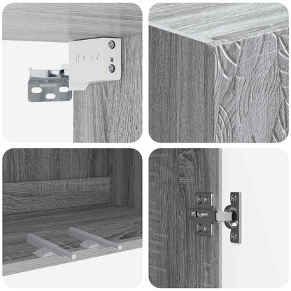 Set di armadi 2 pcs Sonoma grigio 66 x 34,5 x 90 cm | homemem39