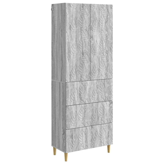 Set di armadi 2 pcs Sonoma grigio 66 x 34,5 x 90 cm | homemem39