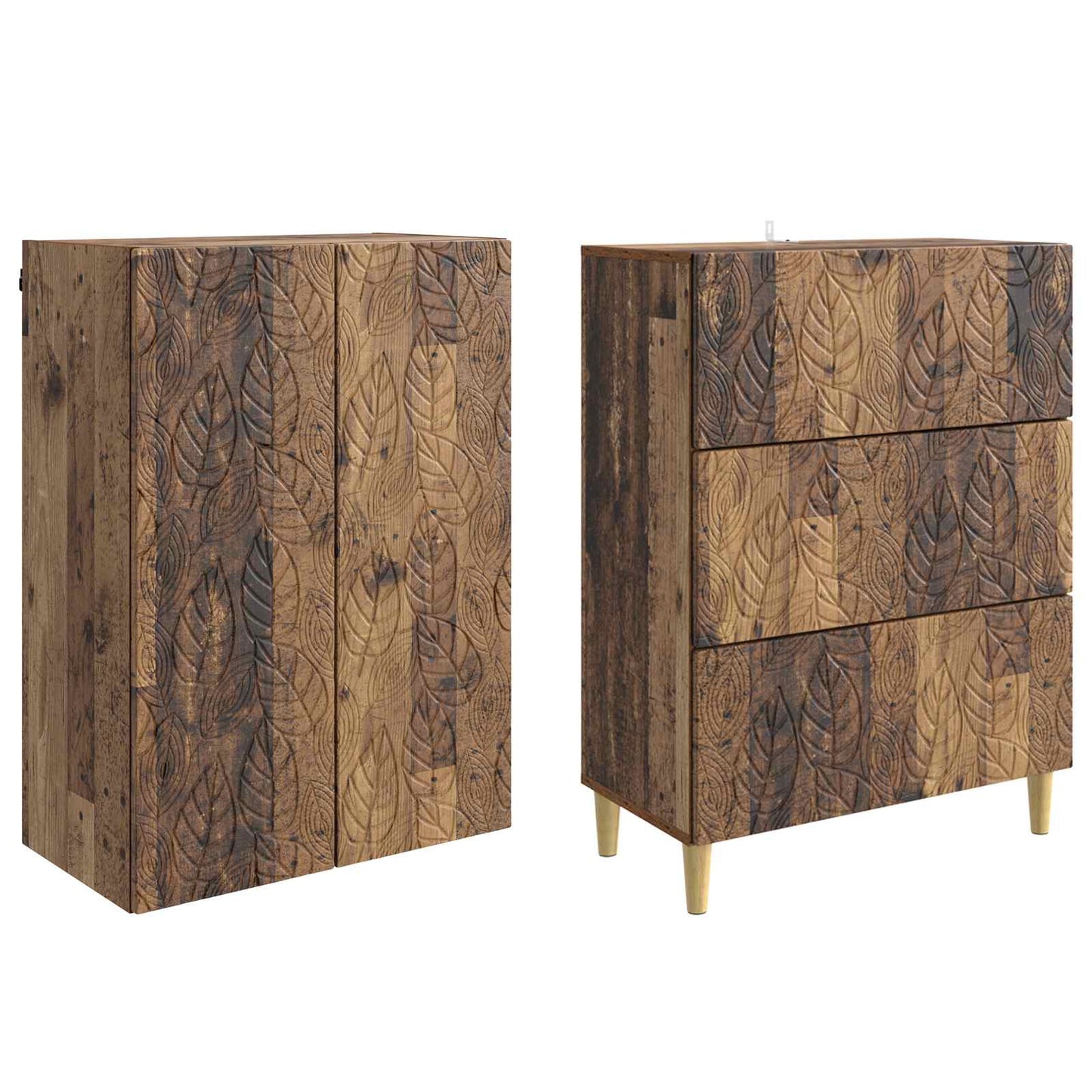 Set di armadi 2 pcs Legno antico 66 x 34,5 x 90 cm | homemem39