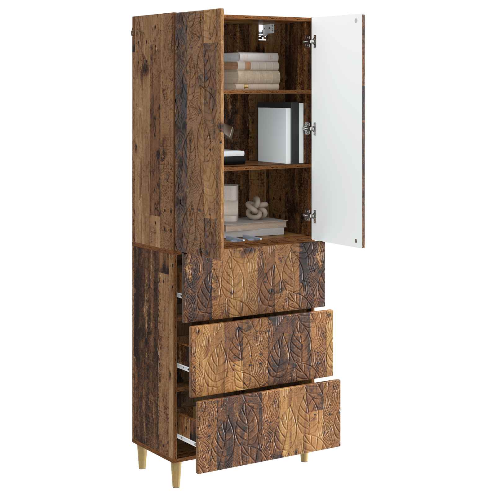 Set di armadi 2 pcs Legno antico 66 x 34,5 x 90 cm | homemem39