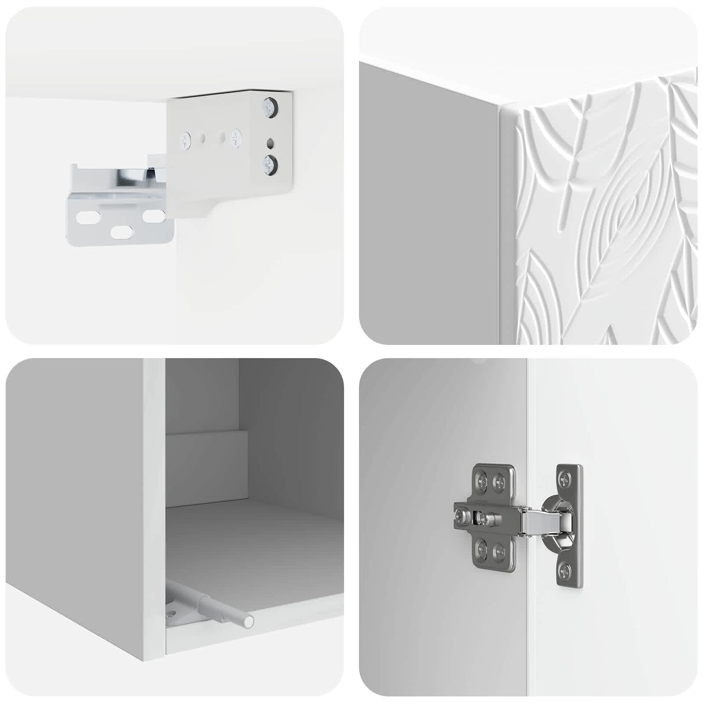 Set di armadi 2 pcs Bianco Lucido 33 x 34,5 x 90 cm | homemem39