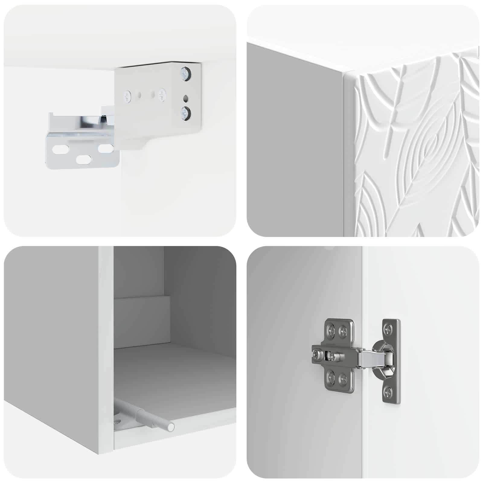 Set di armadi 2 pcs Bianco Lucido 33 x 34,5 x 90 cm | homemem39