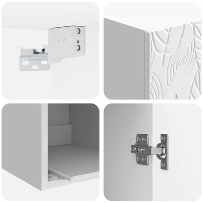 Set di armadi 2 pcs Bianco Lucido 33 x 34,5 x 90 cm | homemem39