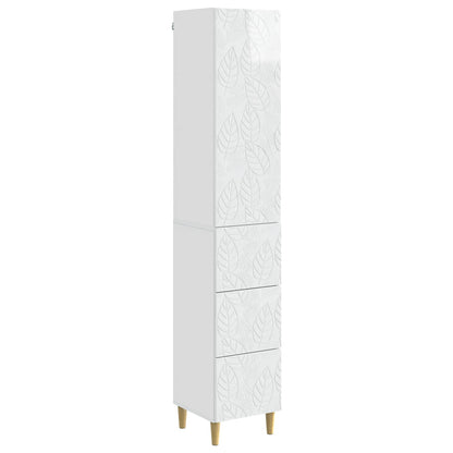 Set di armadi 2 pcs Bianco Lucido 33 x 34,5 x 90 cm | homemem39
