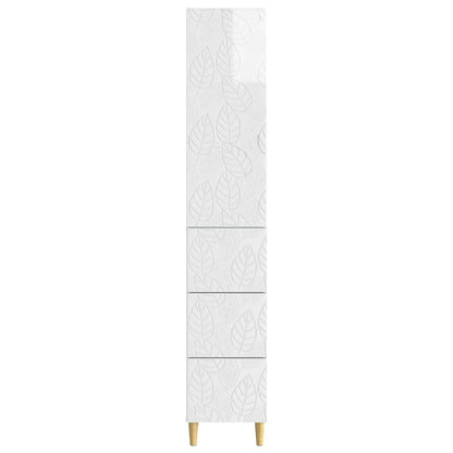 Set di armadi 2 pcs Bianco Lucido 33 x 34,5 x 90 cm | homemem39