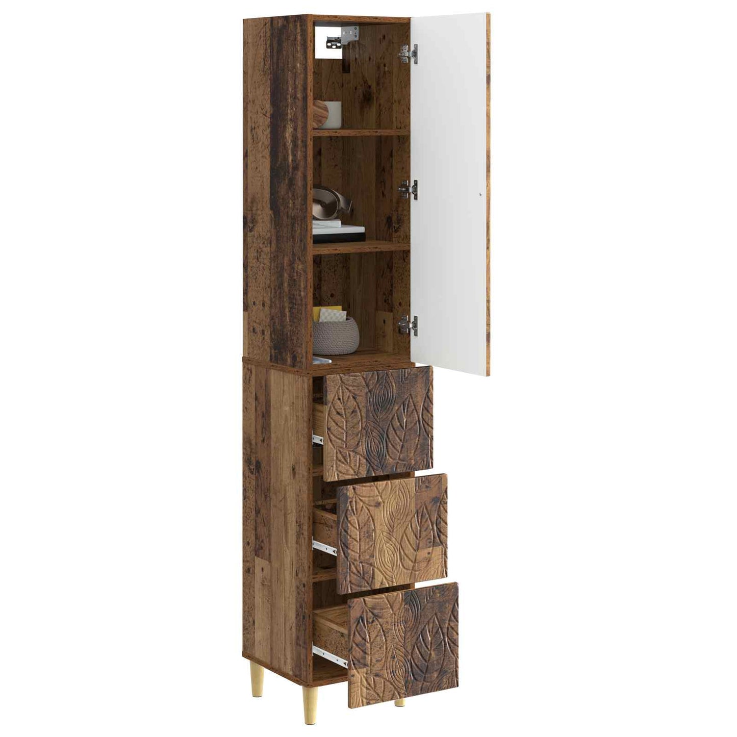 Set di armadi 2 pcs Legno antico 33 x 34,5 x 90 cm | homemem39