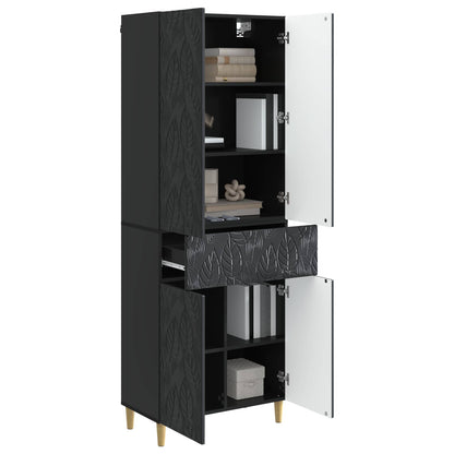 Set di armadi 2 pz Nero Legno ingegnerizzato
