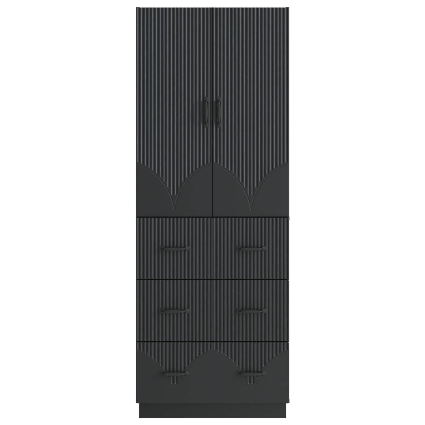 Set di armadi 2 pcs Nero 66 x 34,5 x 87 cm Legno ingegnerizzato | homemem39