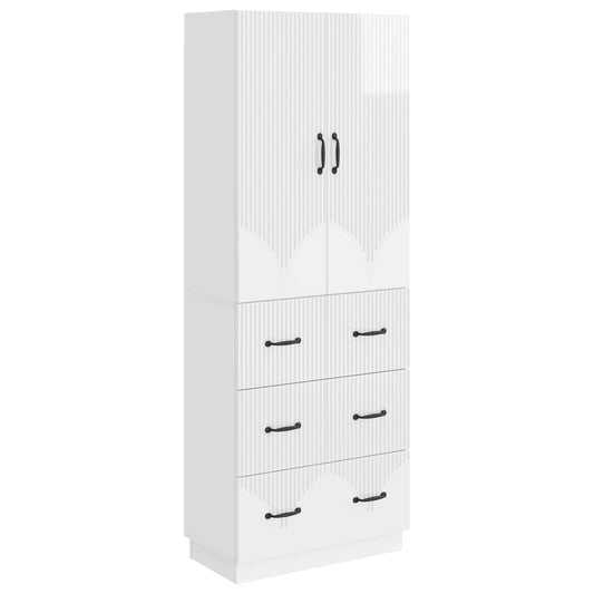Set di armadi 2 pcs Bianco Lucido 66 x 34,5 x 87 cm | homemem39