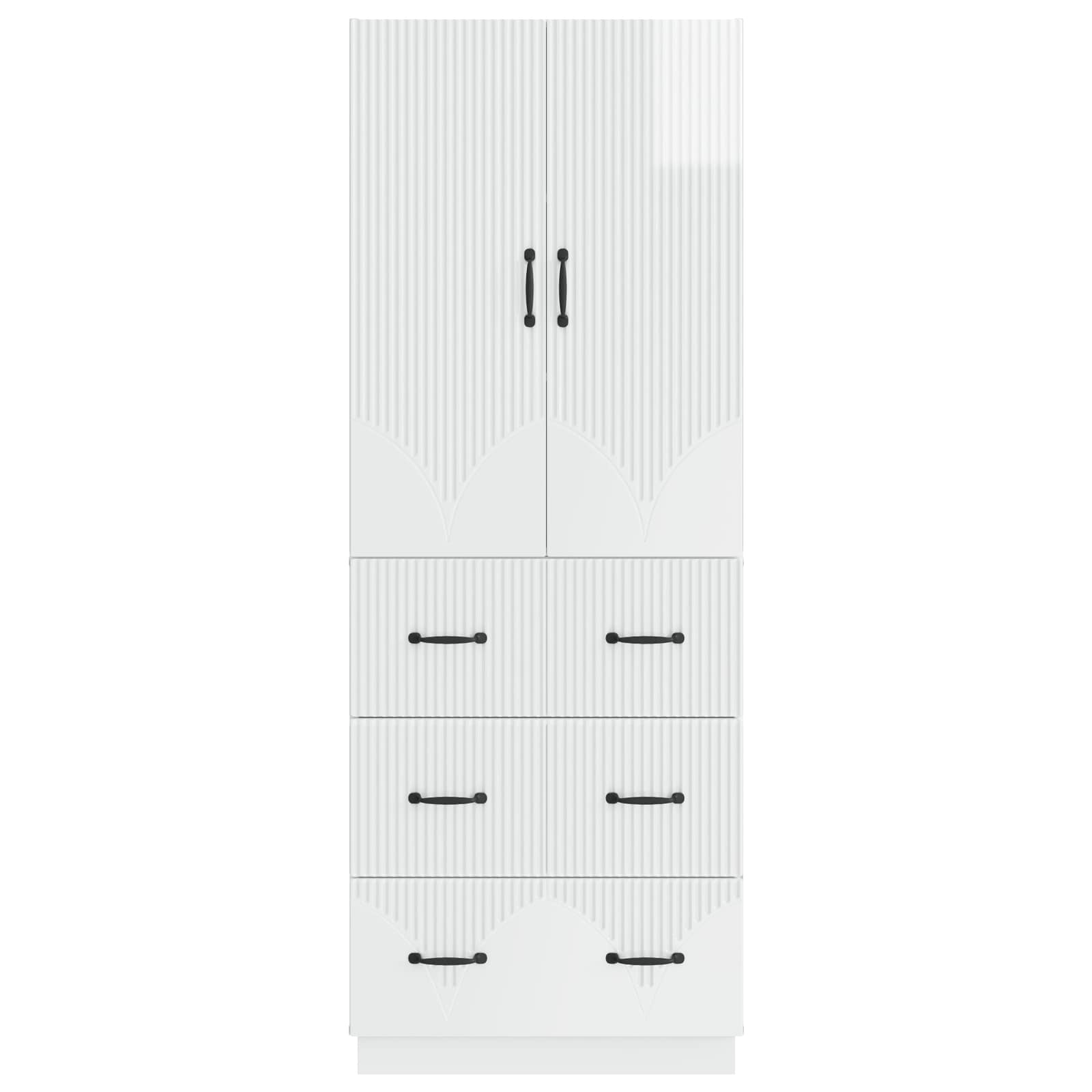 Set di armadi 2 pcs Bianco Lucido 66 x 34,5 x 87 cm | homemem39