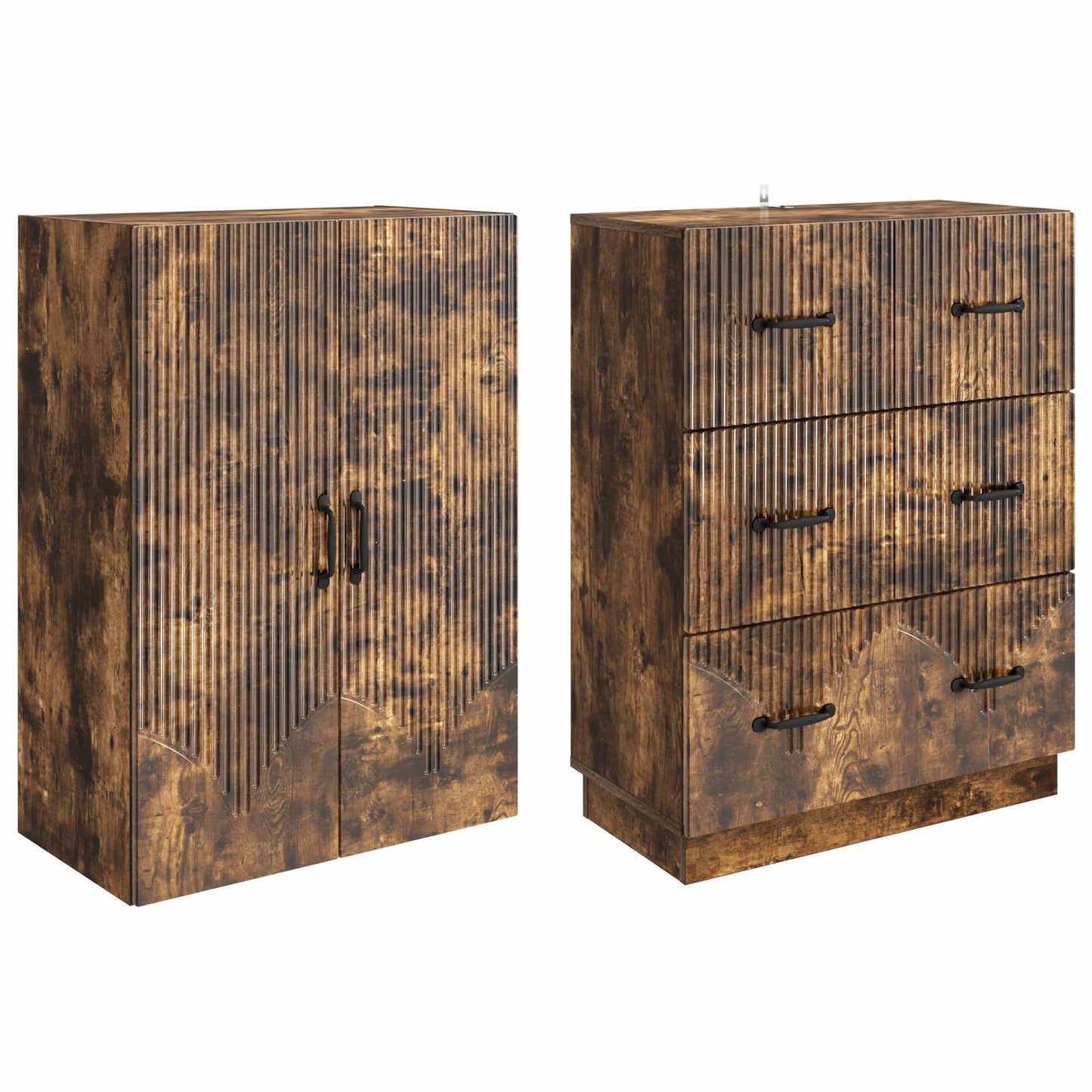 Set di armadi 2 pcs Rovere Fumo 66 x 34,5 x 87 cm | homemem39