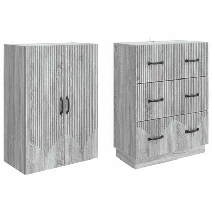 Set di armadi 2 pcs Sonoma grigio 66 x 34,5 x 87 cm | homemem39