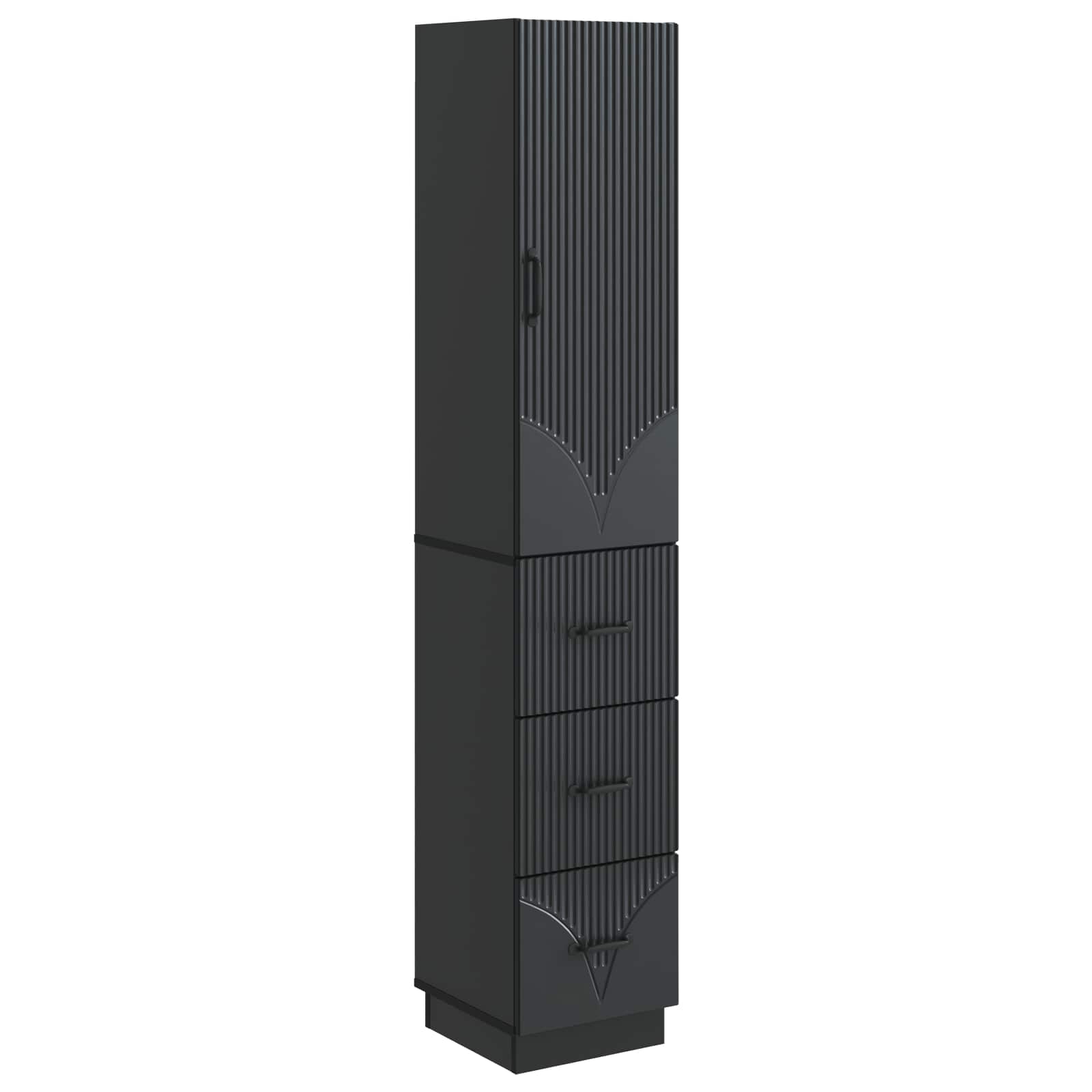 Set di armadi 2 pcs Nero 33 x 34,5 x 87 cm Legno ingegnerizzato | homemem39