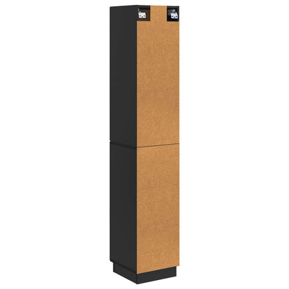 Set di armadi 2 pcs Nero 33 x 34,5 x 87 cm Legno ingegnerizzato | homemem39