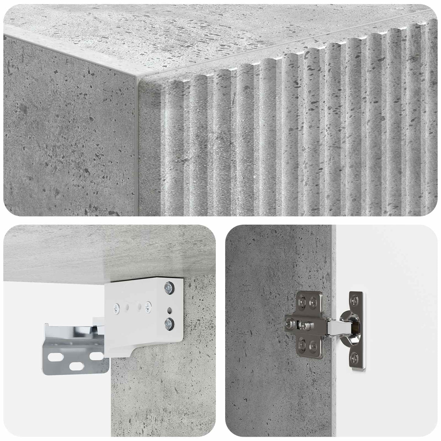 Set di armadi 2 pcs Grigio Cemento 33 x 34,5 x 87 cm | homemem39