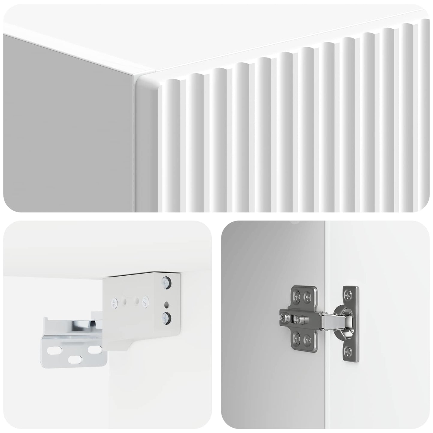 Set di armadi 2 pcs Bianco Lucido 33 x 34,5 x 87 cm | homemem39