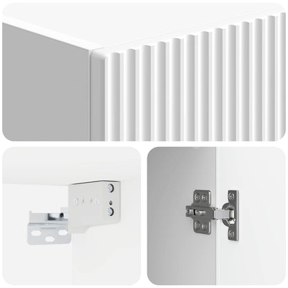 Set di armadi 2 pcs Bianco Lucido 33 x 34,5 x 87 cm | homemem39