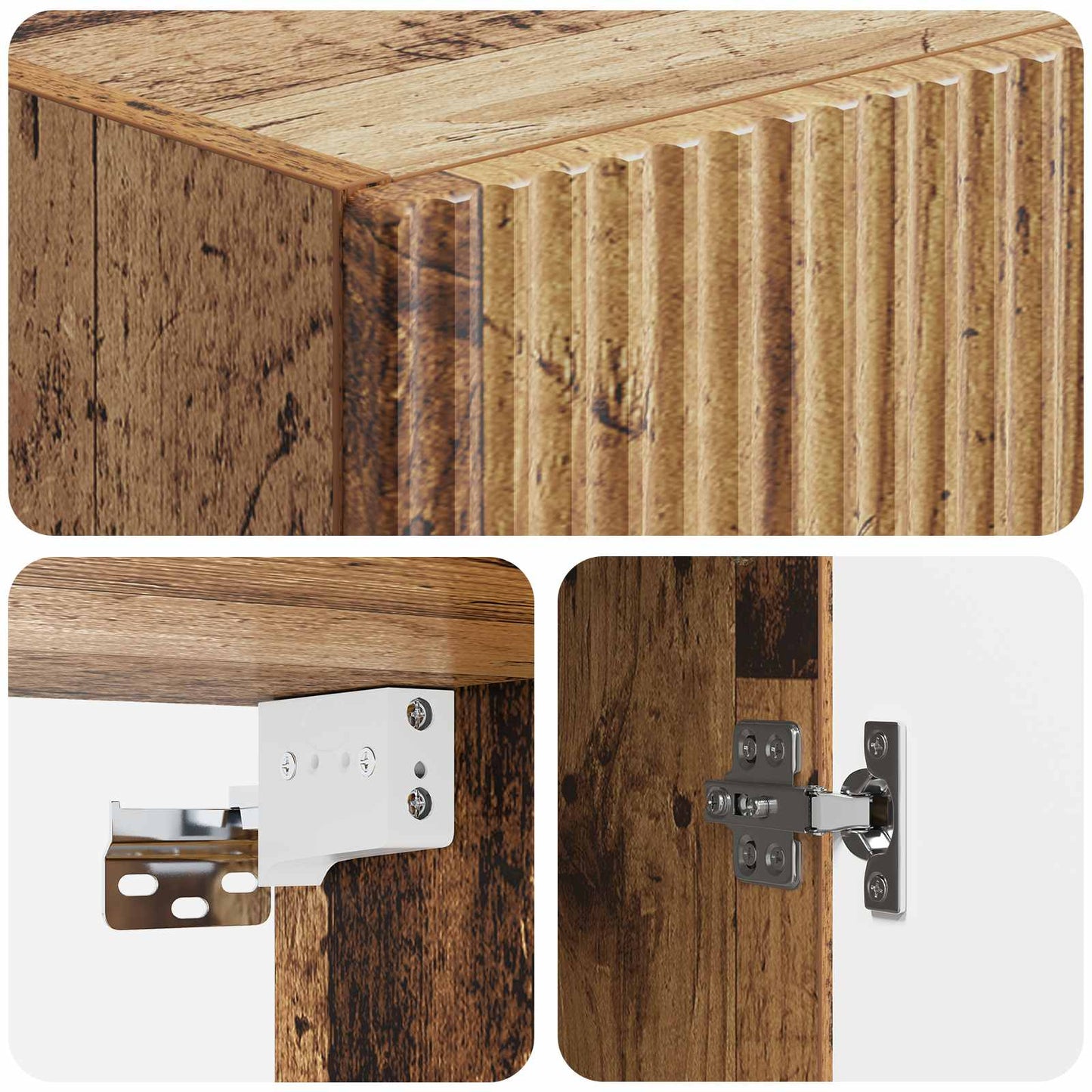 Set di armadi 2 pcs Legno antico 33 x 34,5 x 87 cm | homemem39
