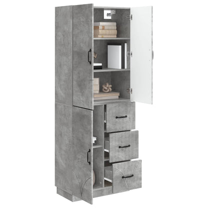 Set di armadi 2 pz Grigio Cemento Legno ingegnerizzato | homemem39