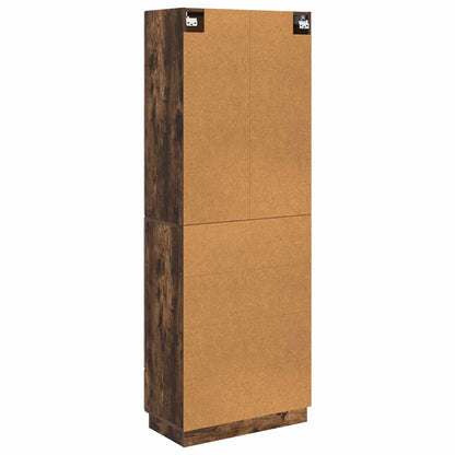 Set di armadi 2 pz Rovere Fumo Legno ingegnerizzato
