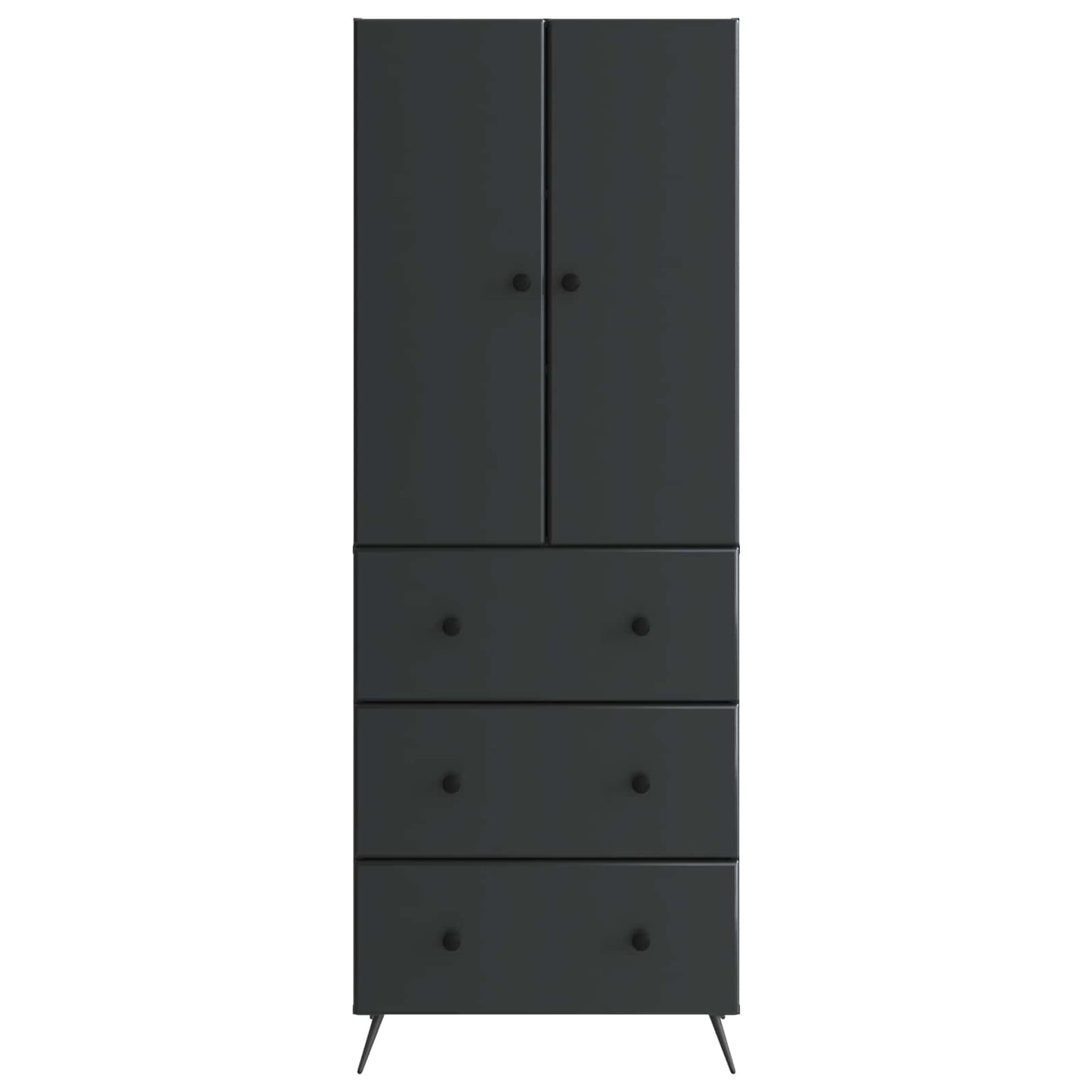 Set di armadi 2 pcs Nero 66 x 34,5 x 90 cm Legno ingegnerizzato | homemem39