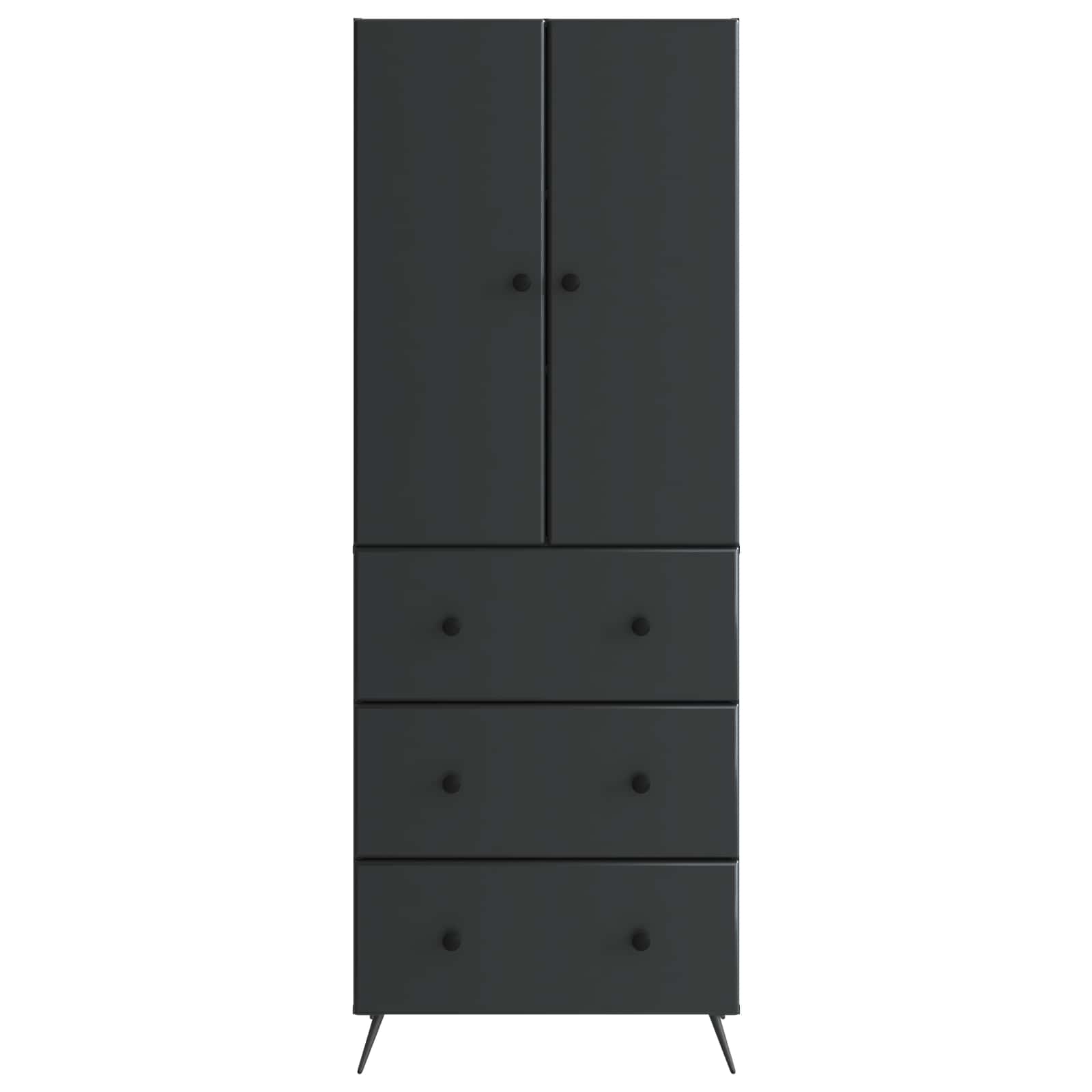 Set di armadi 2 pcs Nero 66 x 34,5 x 90 cm Legno ingegnerizzato | homemem39