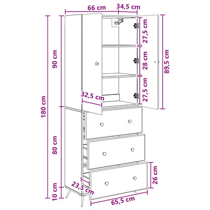 Set di armadi 2 pcs Rovere Sonoma 66 x 34,5 x 90 cm | homemem39