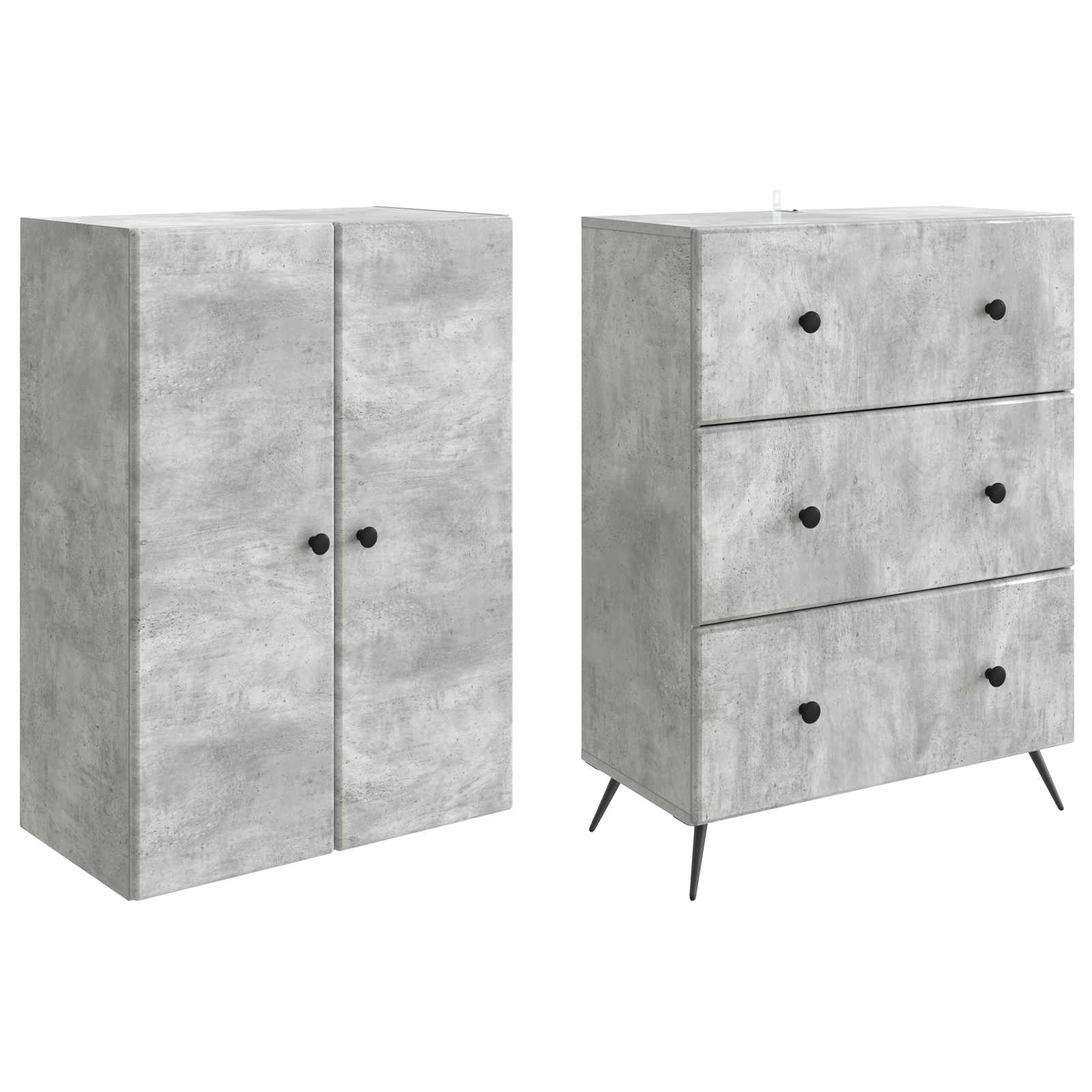 Set di armadi 2 pcs Grigio Cemento 66 x 34,5 x 90 cm | homemem39