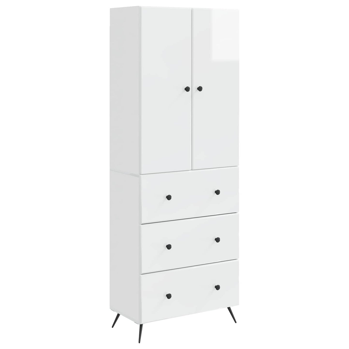 Set di armadi 2 pcs Bianco Lucido 66 x 34,5 x 90 cm | homemem39