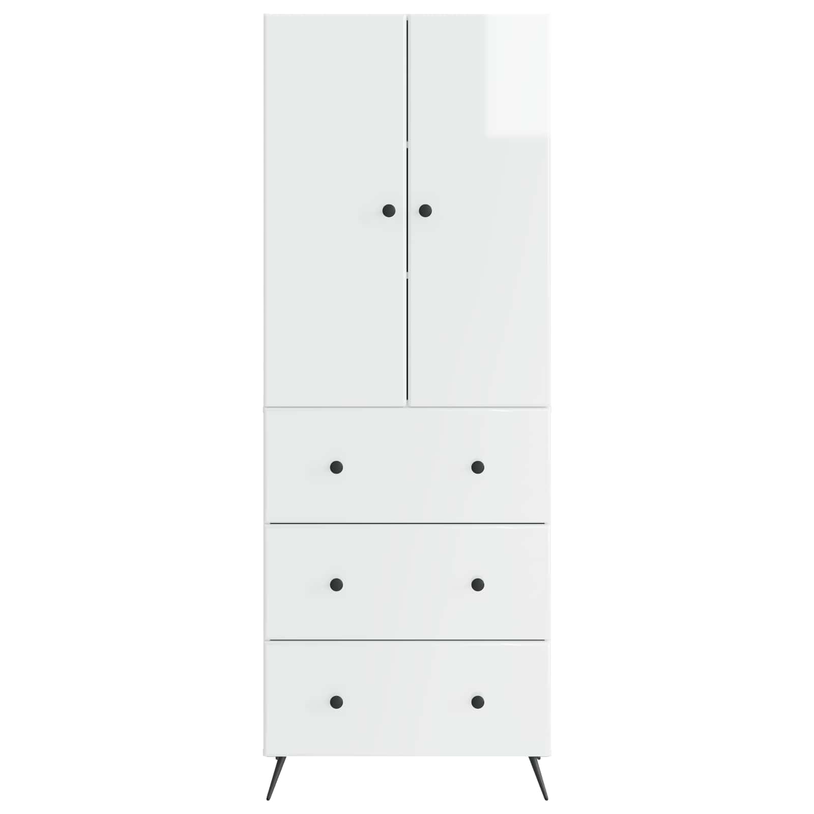 Set di armadi 2 pcs Bianco Lucido 66 x 34,5 x 90 cm | homemem39