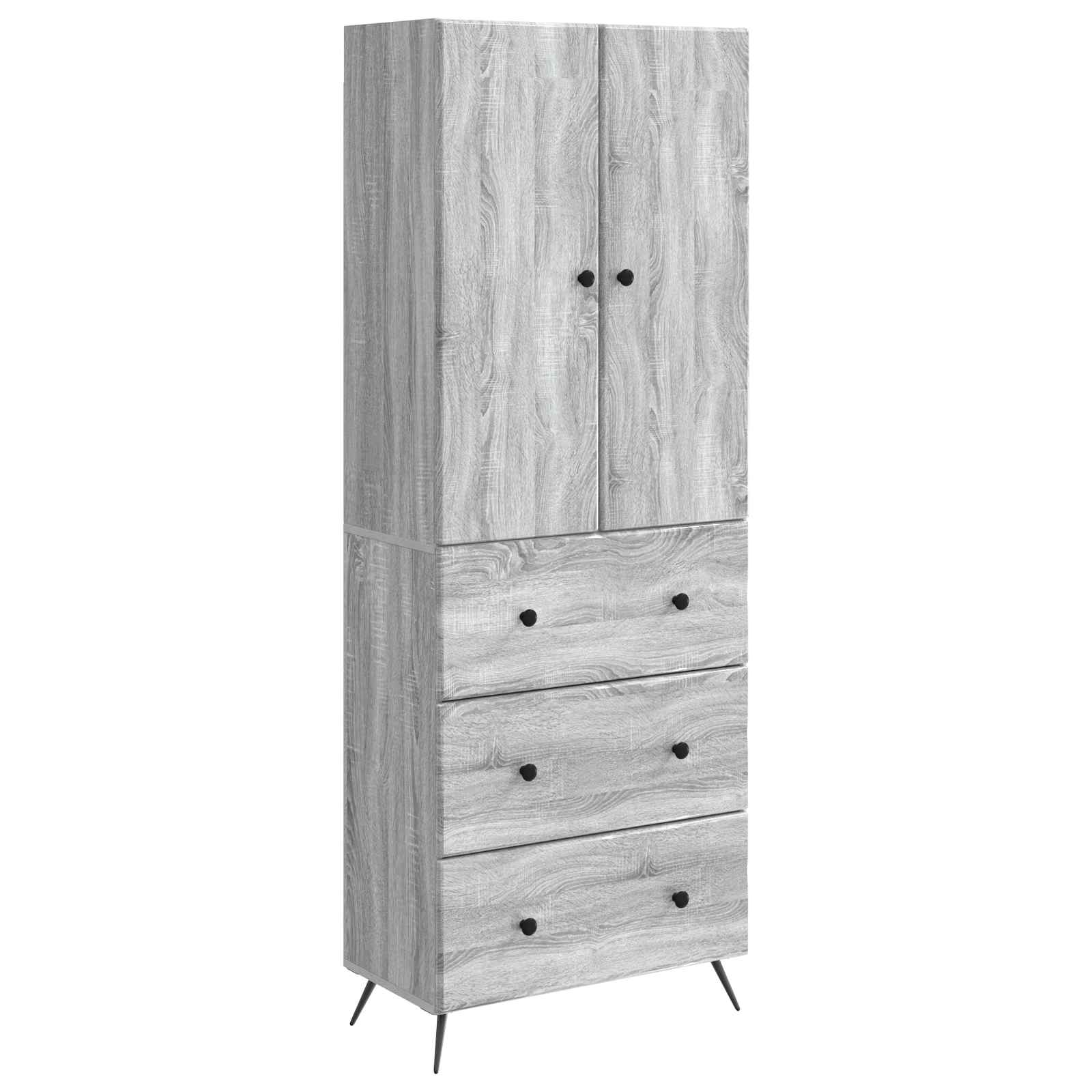 Set di armadi 2 pcs Sonoma grigio 66 x 34,5 x 90 cm | homemem39