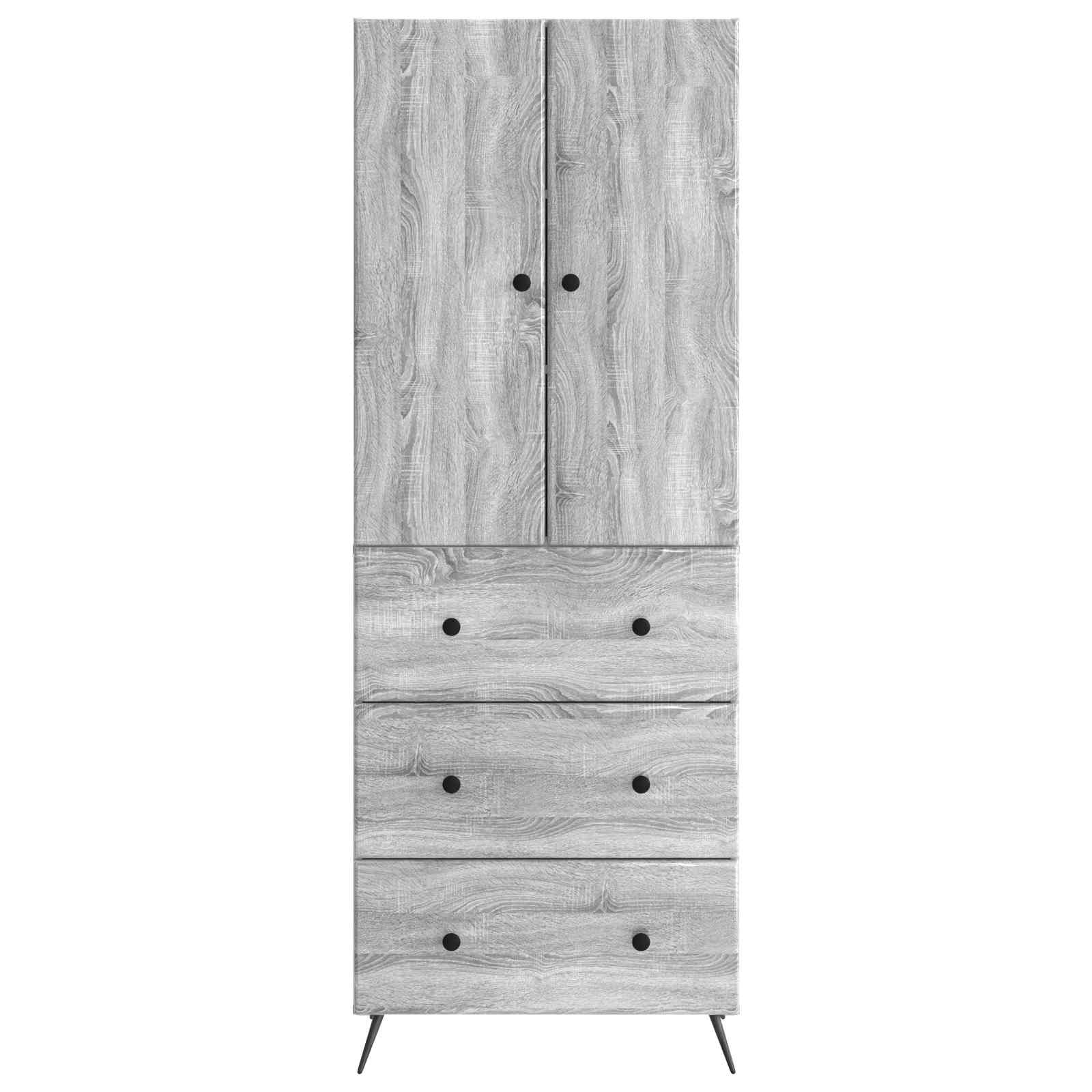 Set di armadi 2 pcs Sonoma grigio 66 x 34,5 x 90 cm | homemem39