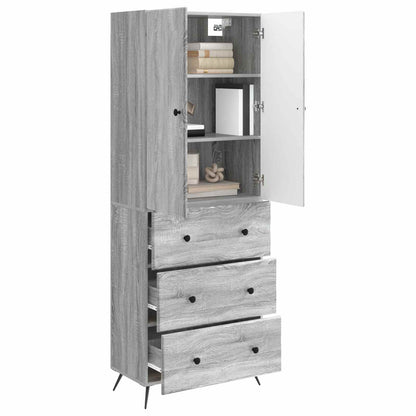 Set di armadi 2 pcs Sonoma grigio 66 x 34,5 x 90 cm | homemem39