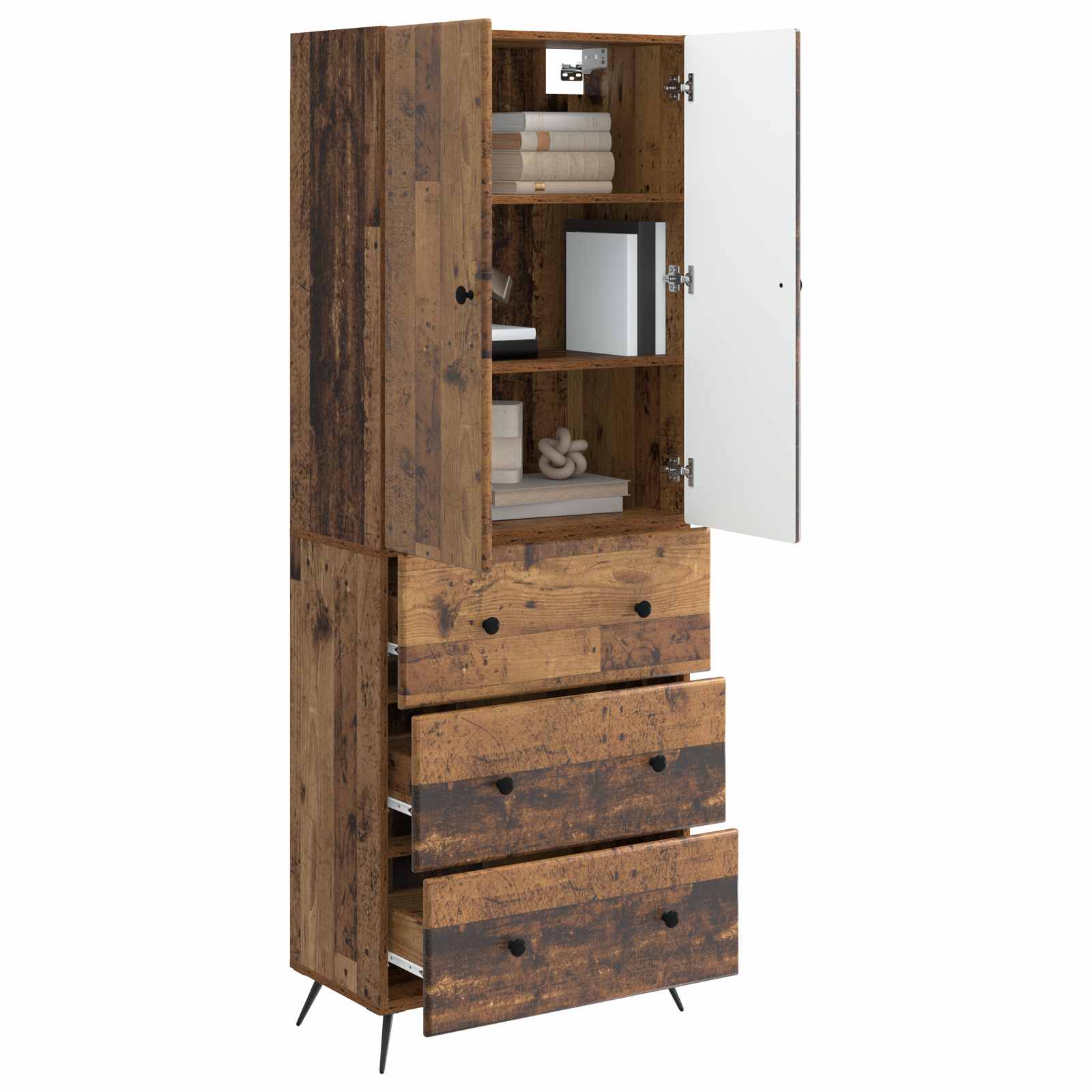 Set di armadi 2 pcs Legno antico 66 x 34,5 x 90 cm | homemem39