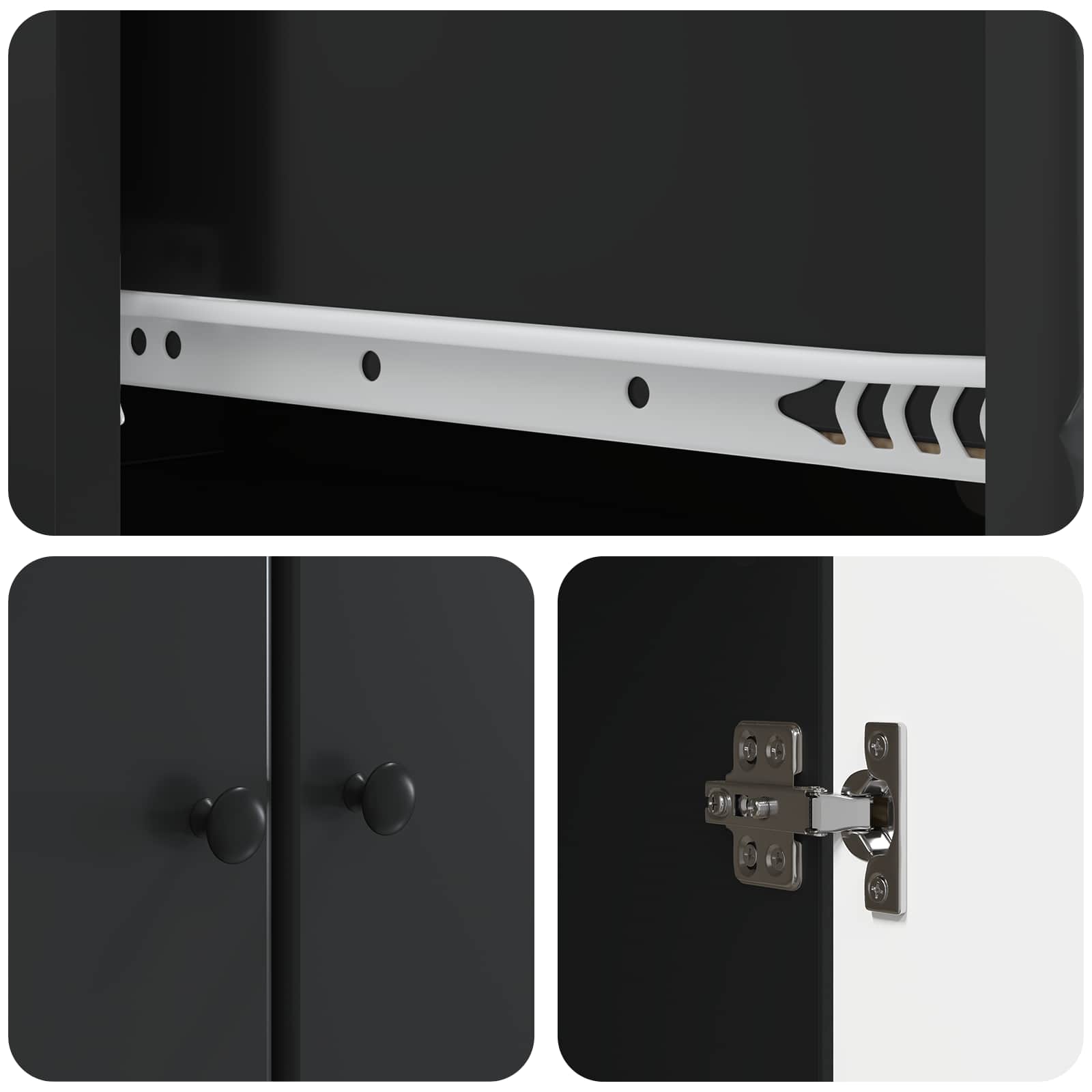 Set di armadi 2 pcs Nero 34,5 x 34,5 x 90 cm | homemem39