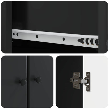 Set di armadi 2 pcs Nero 34,5 x 34,5 x 90 cm | homemem39
