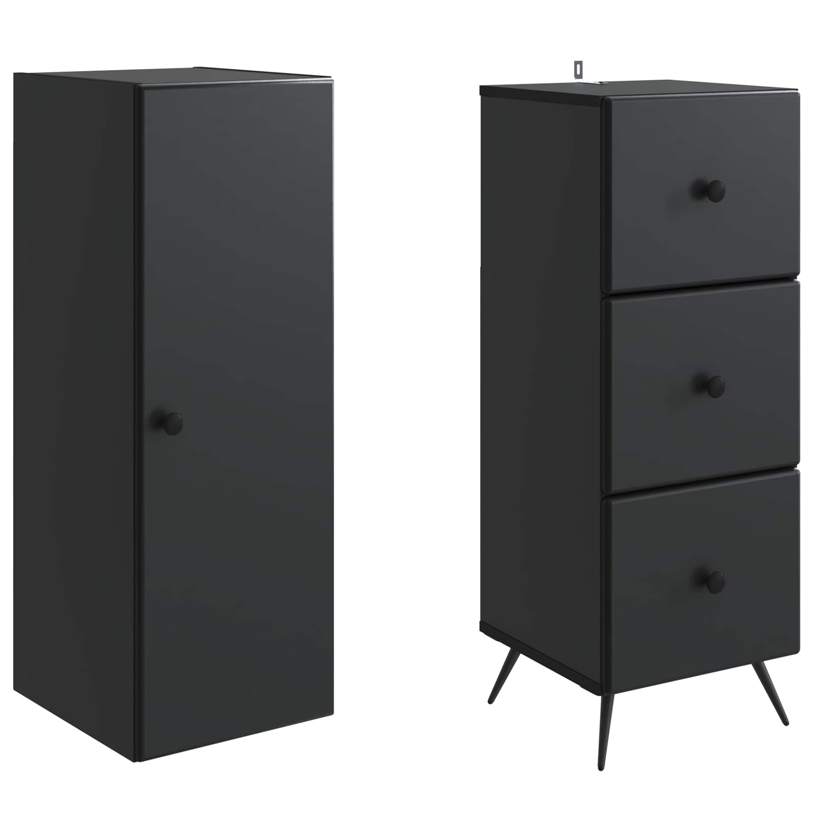 Set di armadi 2 pcs Nero 34,5 x 34,5 x 90 cm | homemem39