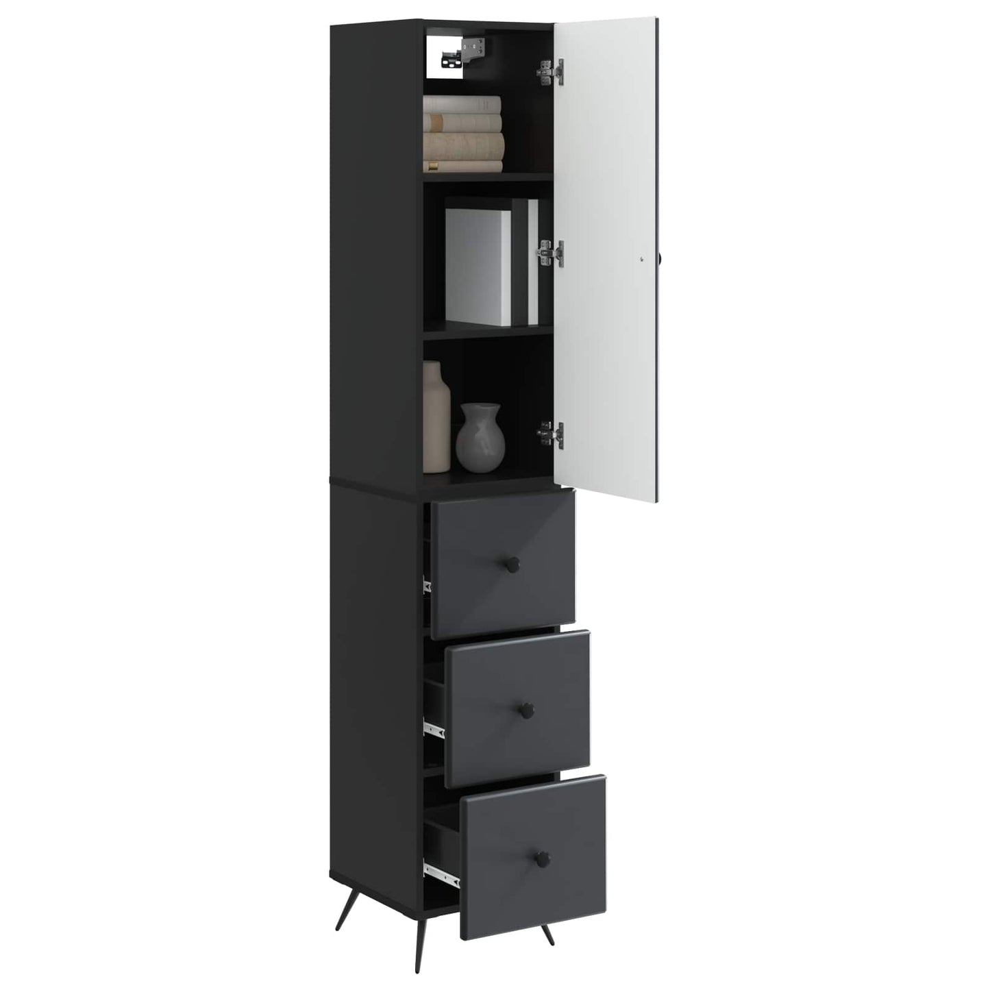 Set di armadi 2 pcs Nero 34,5 x 34,5 x 90 cm | homemem39