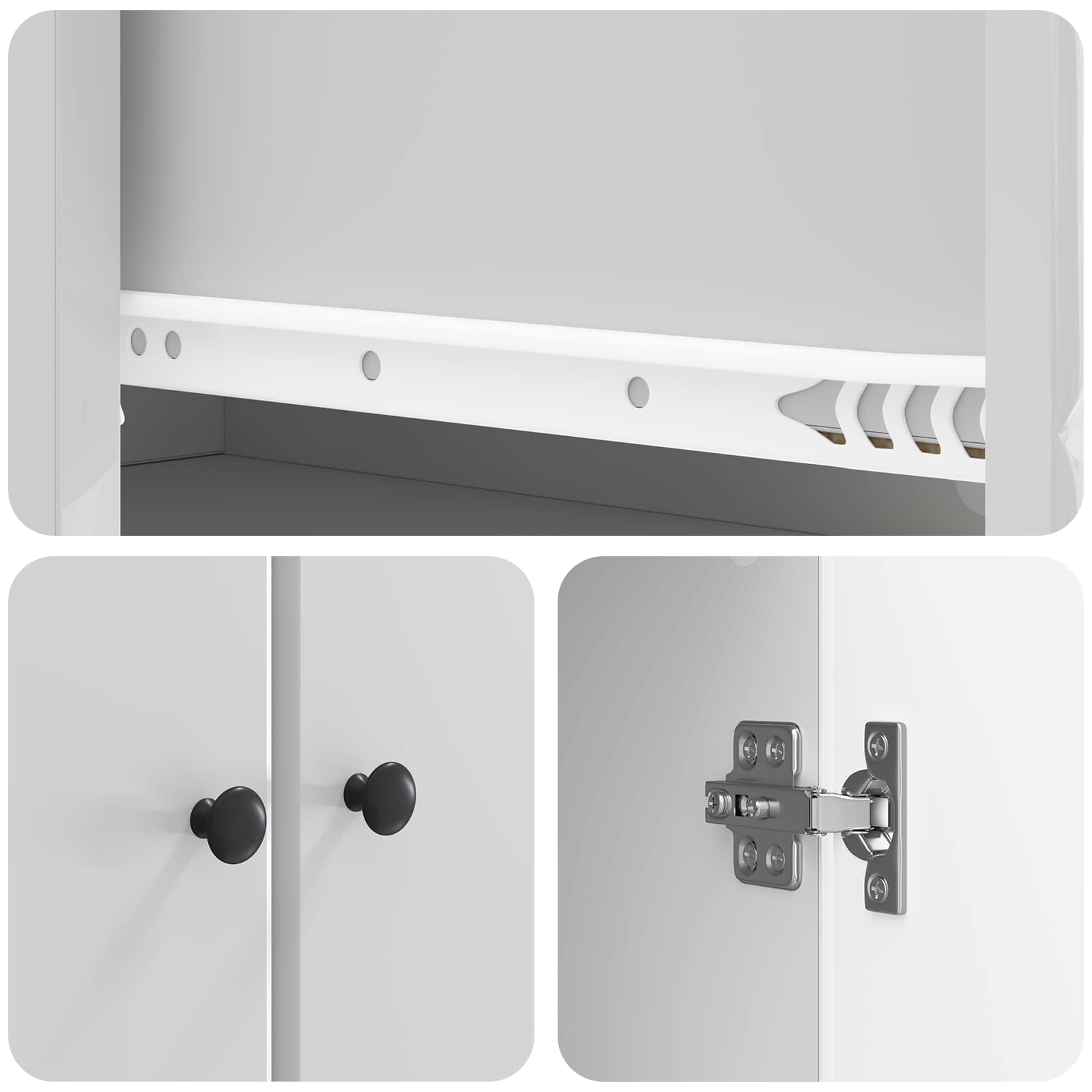 Set di armadi 2 pcs Bianco Lucido 34,5 x 34,5 x 90 cm | homemem39