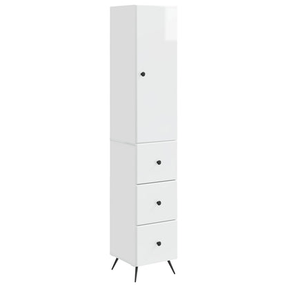 Set di armadi 2 pcs Bianco Lucido 34,5 x 34,5 x 90 cm | homemem39