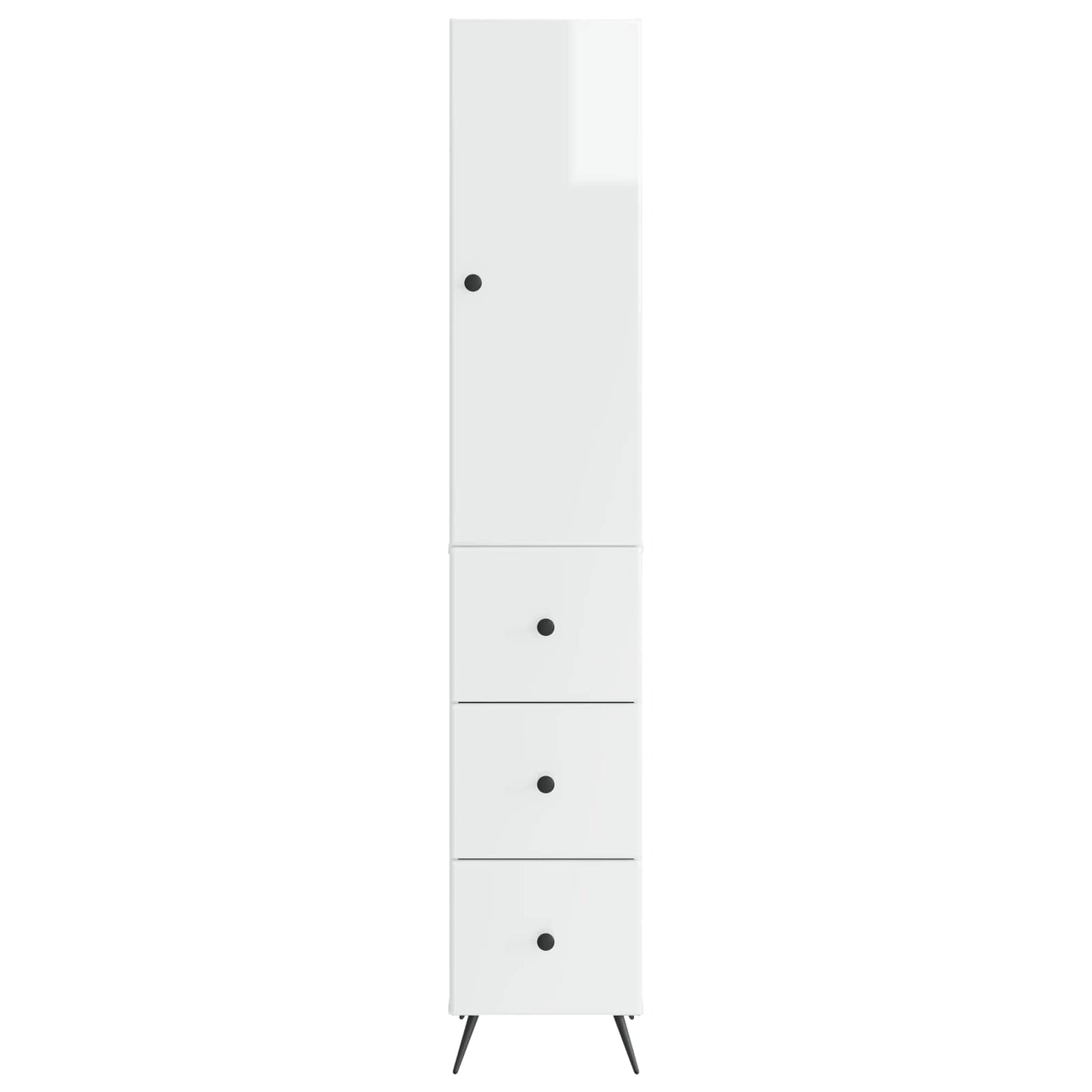 Set di armadi 2 pcs Bianco Lucido 34,5 x 34,5 x 90 cm | homemem39