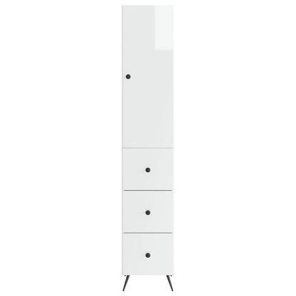 Set di armadi 2 pcs Bianco Lucido 34,5 x 34,5 x 90 cm | homemem39