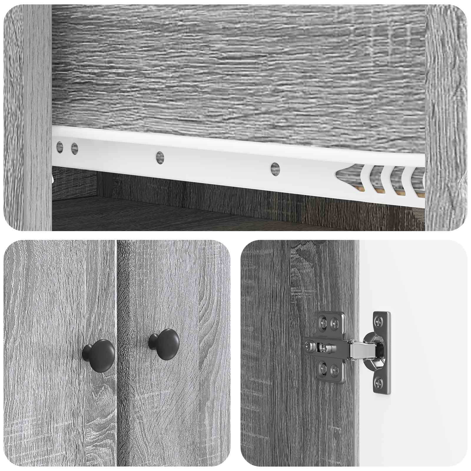 Set di armadi 2 pcs Sonoma grigio 34,5 x 34,5 x 90 cm | homemem39