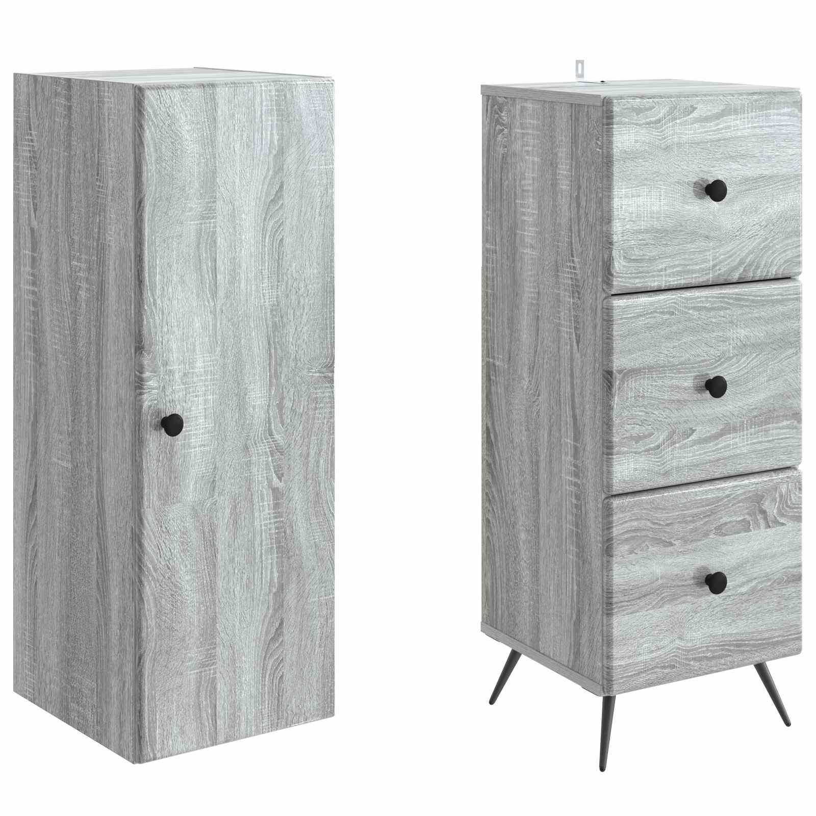Set di armadi 2 pcs Sonoma grigio 34,5 x 34,5 x 90 cm | homemem39
