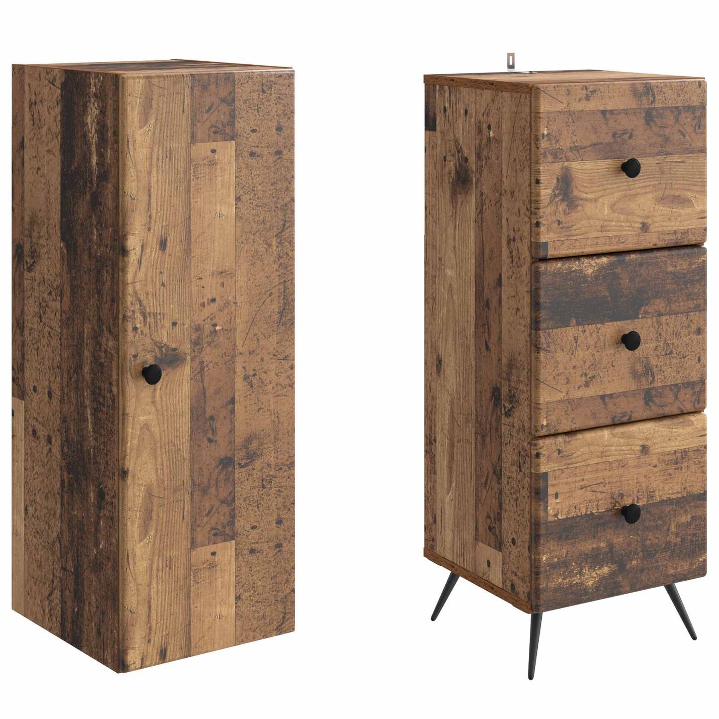 Set di armadi 2 pcs Legno antico 34,5 x 34,5 x 90 cm | homemem39