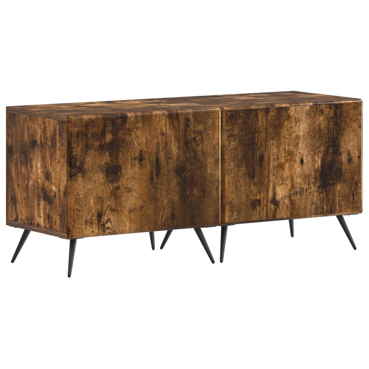 Mobile TV LED a 5 pezzi Rovere Fumo Legno ingegnerizzato