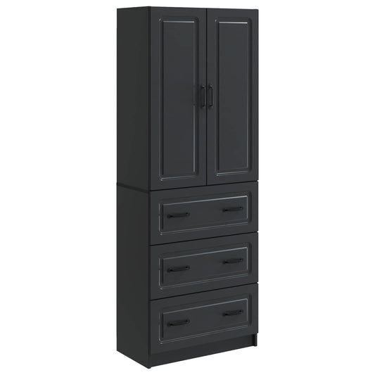 Set di armadi 2 pcs Nero 66 x 34,5 x 87 cm Legno ingegnerizzato | homemem39