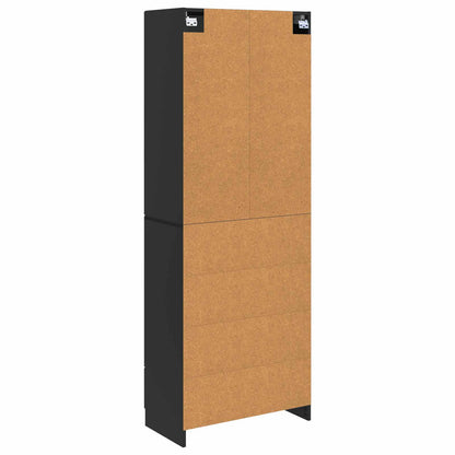 Set di armadi 2 pcs Nero 66 x 34,5 x 87 cm Legno ingegnerizzato | homemem39